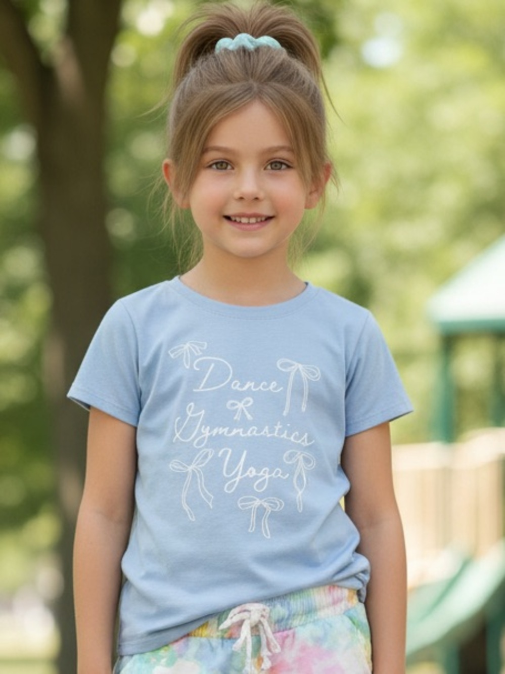 Cat & Jack Girls Graphic Tee “Dance Gymnastics Yoga” Shirt Size S NWT
